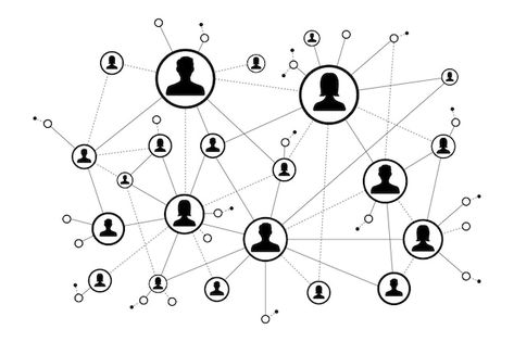 Social network scheme concept people ico... | Premium Vector #Freepik #vector #social-community #community #connect-icon #business-networking Networking With People, Social Media Networking, Community Graphic Design, Networking Aesthetic, System Mapping, Network Aesthetic, Community Icon, People Networking, Pecha Kucha