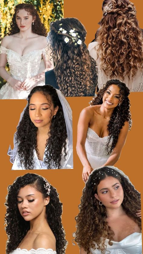 Curly Bridal Hair With Veil, Curly Wedding Hairstyles For Black Women, Curly Bridesmaid Hairstyles, Curly 3c, Curly Wedding Hairstyles, Bridesmaid Hair Curly, Curly Bridal Hair, 4a Hair, Natural Wedding Hairstyles