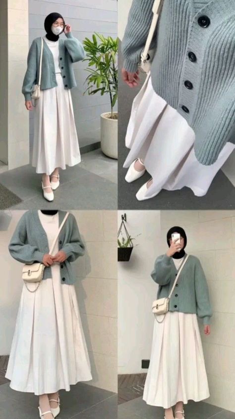 Petite Modest Outfits, Hijab Outfit Ideas Casual, Modest Winter Outfits Casual, Muslim Fashion Dress Simple, Muslimah Fashion Casual, Fashion Muslimah, Stylish Outfits Casual, Rok Outfit, Muslimah Outfit