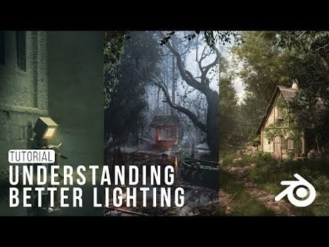 Understanding Better Lighting - Blender Tutorial - YouTube Blender Lighting Tutorial, Blender Tutorial Beginner, Blender Lighting, Blender Artwork, 3d Reference, Vfx Tutorial, 3d Architecture, Blender Tutorial, 3d Tutorial