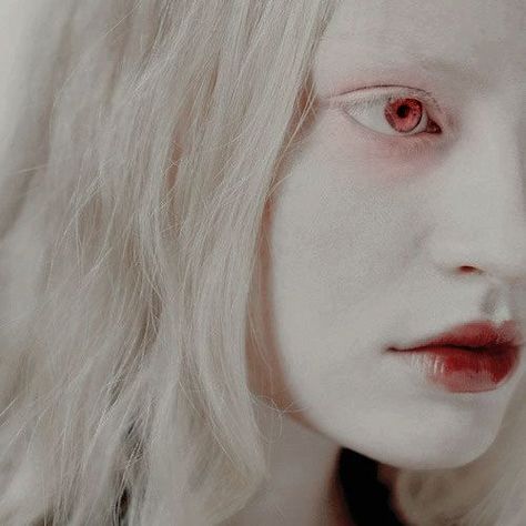 Albino Girl, Aesthetic Eyes, Wildest Dreams, Poses References, Arte Inspo, Fantasy Aesthetic, Arte Fantasy, 인물 사진, Red Eyes