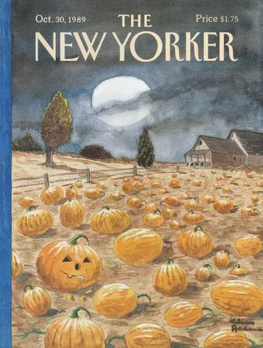 The New Yorker October, Ian Falconer, The New Yorker Magazine, New Yorker Magazine, New Yorker Covers, Fall Wall Art, Cover Story, Fall Halloween Decor, Vintage Fall