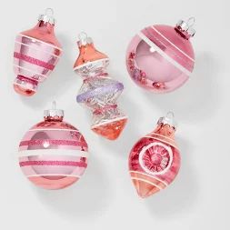 Christmas Ornaments : Target Glass Christmas Balls, Retro Ornaments, Blown Glass Christmas Ornaments, Christmas Ornament Wreath, Magenta Purple, Glass Christmas Tree Ornaments, Target Finds, Ornament Kit, Christmas 2022