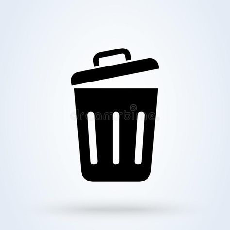 Trash Can, Rubbish Bin. Simple vector modern icon design illustration. Eps #Sponsored , #Ad, #Ad, #Bin, #Trash, #vector, #Simple Trash Logo Design, Trash Can Illustration, Trash Logo, Trash Can Design, Metaphor Illustration, Trash Icon, Clean Logo, Desktop Icons, Supreme Wallpaper