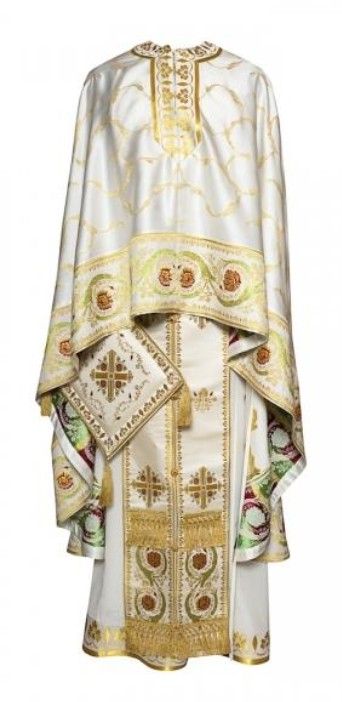 Greek Priest vestments - Economy S5 white - Istok Church Supplies Corp. Clergy Robes, Priest Vestments, Twelfth Night, Religious Ceremony, Orthodox Church, Armor Of God, Greek Orthodox, Baby Cartoon, Costume Design