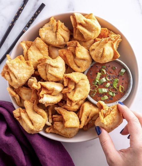 Vegan Krab Rangoon Vegan Crab, Cooking Aesthetic, Cheese Wontons, Sweet And Sour Sauces, Winter Meals, Vegan Worcestershire Sauce, Mapo Tofu, Vegan Cream, Vegan Cream Cheese