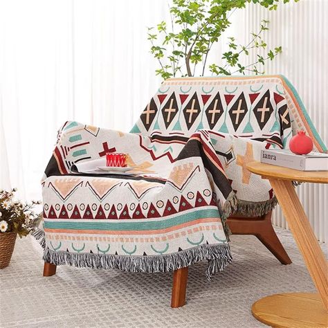 Amazon.com: Homesy Southwestern Throw Blankets Navajo Aztec Throws and Blankets Multi-Function Throw for Couch Chair Sofa Bed Home Outdoor Beach Travel 63"x87" : Home & Kitchen Bed Coverlet, Bed Blankets, Chair Sofa Bed, Coverlet Bedding, Woven Throw Blanket, Bohemian Colors, Couch Chair, Chair Sofa, Couch Throws