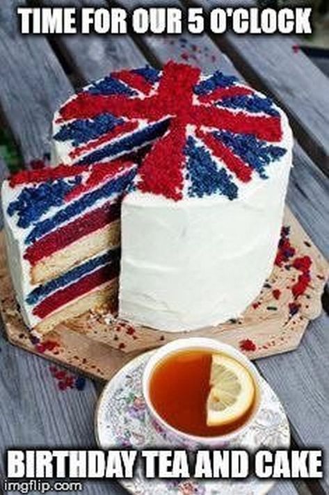 101 Best Happy Birthday Memes to Share with Friends and Family in 2019 Grey Cocktails, Jubilee Cakes, Jubilee Ideas, Union Jack Cake, Baking Competition, Jubilee Cake, British Cake, British Party, Bee Cupcakes