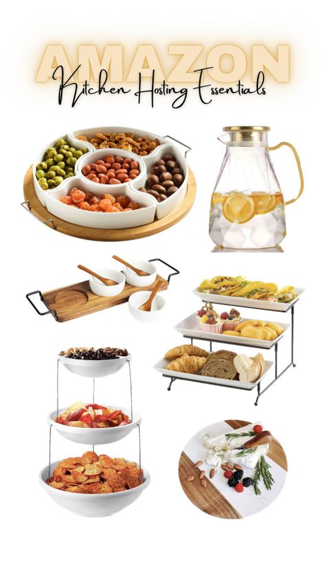 Hosting Serving Dishes, Serving Snacks Ideas, Party Hosting Essentials, Hosting Serveware, Serving Plates Ideas, Hosting Etiquette, Hosting Must Haves, Plates Amazon, Dinner Hosting