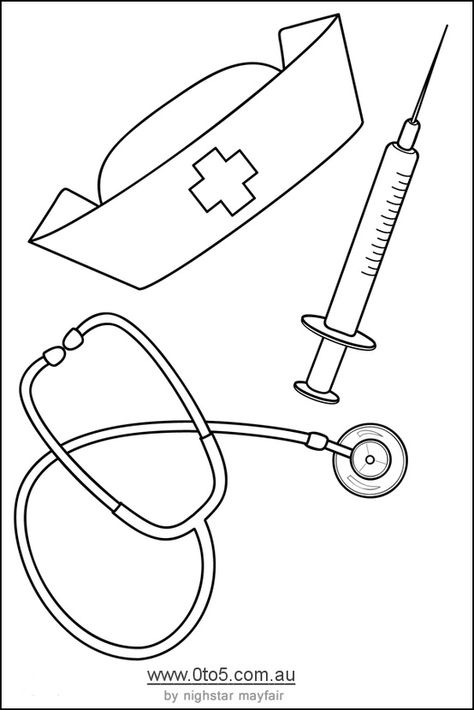 . Nurse Clip Art, Nurse Drawing, Nurse Supplies, Hat Template, Nurse Art, Nurse Office, Nurse Hat, Pola Sulam, Nurses Day