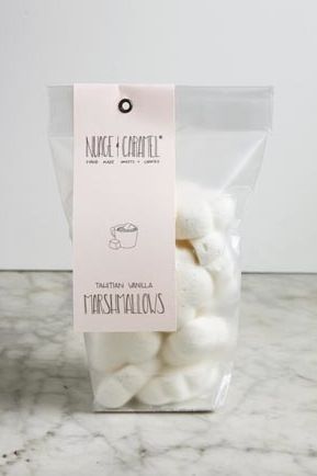 Image of Tahitian Vanilla Marshmallow Clouds Marshmallow Packaging, Plastic Packaging Design, Marshmallow Clouds, Bake Sale Packaging, Biscuits Packaging, Vanilla Marshmallows, Ayam Bakar, Lunch Box Containers, Dessert Packaging