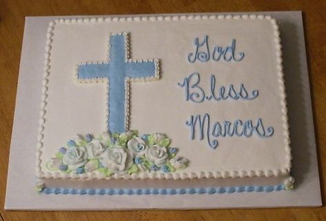 Baptism Sheet Cake, Baby Boy Baptism Cake, Boys First Communion Cakes, Boy Baptism Cake, Boy Communion Cake, Baptism Cake Boy, Dedication Cake, First Holy Communion Cake, Holy Communion Cakes