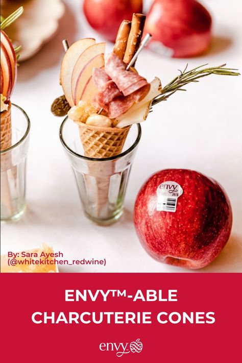 Charcuterie isn't confined to a board. Impress your party guests with these Envy™-able Charcuterie Cones that are just as delicious as they are gorgeous. Charcuterie Cup, Charcuterie Cones, Food Fair, Mini Appetizers, Manchego Cheese, Charcuterie Inspiration, Party Food Platters, Charcuterie And Cheese Board, Charcuterie Recipes