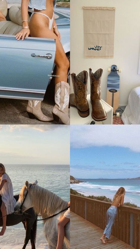 Coastal Cowgirl Night Out, West Coast Cowgirl Aesthetic, Beach Country Aesthetic, West Coast Cowgirl, Surf Cowboy Aesthetic, Coastal Cowgirl Engagement Photos, Coastal Country Aesthetic, Aesthetic Morgan Wallen, Coastal Cowboy Outfit