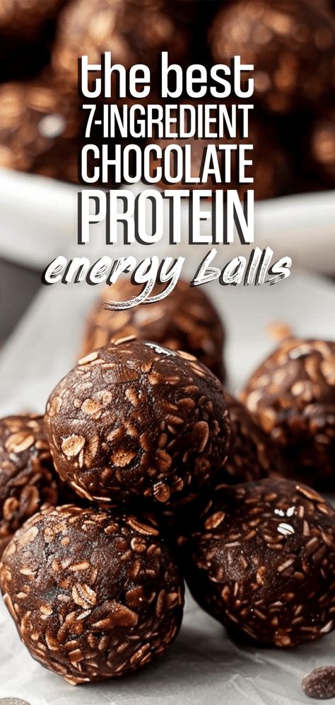 7-Ingredient Chocolate Protein Energy Balls [30 Minutes] – Chasety Whey Protein Energy Balls, Chocolate Oat Protein Balls, Protein Balls With Chocolate Protein, Choc Protein Balls, Protein Energy Balls Healthy, Protein Balls Chocolate, Chocolate Chip Protein Balls, Healthy Protein Balls, Chocolate Energy Balls