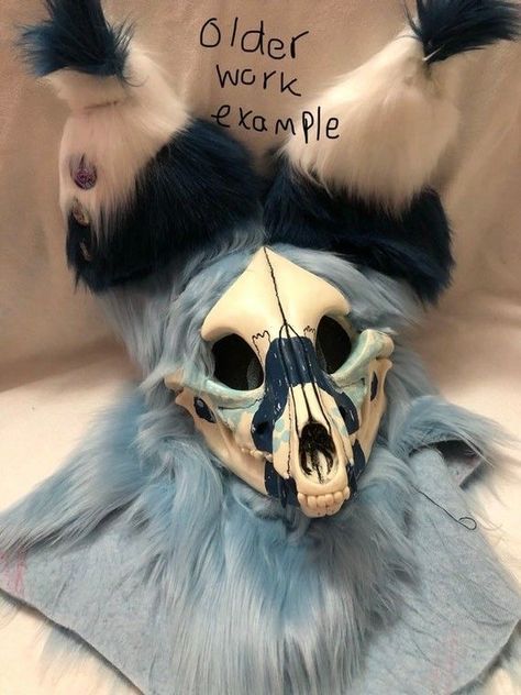 Skull Dog Fursona, Skull Dog Mask, Skull Dog Fursuit, Dino Mask Paint Ideas, Dragon Fursuit, Dino Masks, Fursuit Ideas, Fursuit Tutorial, Dino Mask