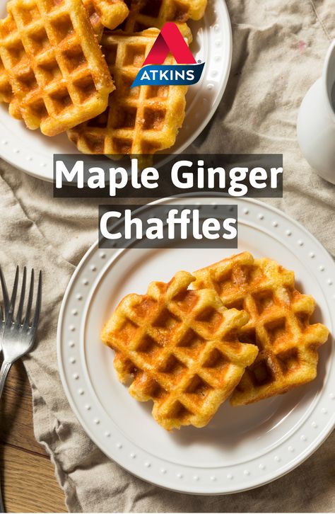 In this recipe, the cheese binds the almond flour, and the ginger and maples syrup make this a brunch winner. Explore this and 1,600 #lowcarb and #keto recipes at www.atkins.com/recipes Atkins Diet Recipes Phase 1, Low Carb Holiday Recipes, Lower Carb Meals, Keto Chaffles, Chaffle Recipe, Low Carb Lifestyle, Low Carb Holiday, Atkins Diet Recipes, Low Cholesterol