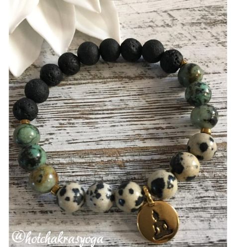 Meditation Beads Mala, Dalmation Jasper, Buddha Bracelets, Meditation Bracelet, Psychic Protection, Beaded Jewlery, Dragonfly Charm, Lava Beads, African Turquoise