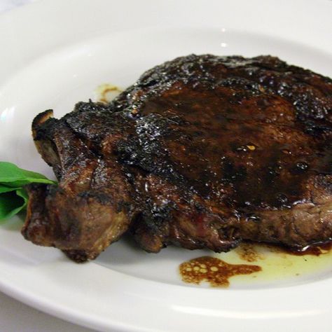 The Capital Grille Porcini Rubbed Delmonico Steak with Aged Balsamic Vinegar Recipe Delmonico Steak Recipes, Balsamic Recipes Dinners, Steak Marinade For Grilling, Delmonico Steak, Capital Grille, Balsamic Vinegar Recipes, Balsamic Steak, Famous Dishes, Famous Recipes