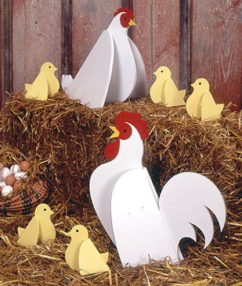 Chickens : Large-format Paper Woodworking Plan from WOOD Magazine Project Paper, Farm Animal Crafts, Barn Parties, Chicken Crafts, Wood Crafting Tools, Wood Magazine, Small Woodworking Projects, Chicken Art, Cool Woodworking Projects