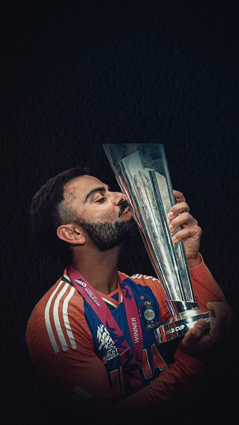 Virat Kohli With T20 Trophy 2024, Virat Kohli Smile Pic, Kohli Photos, Allu Arjun Hairstyle New, Khodiyar Maa, Best Car Photo, I Love Cricket Images, Virat Kohli Portrait, Cricket Images