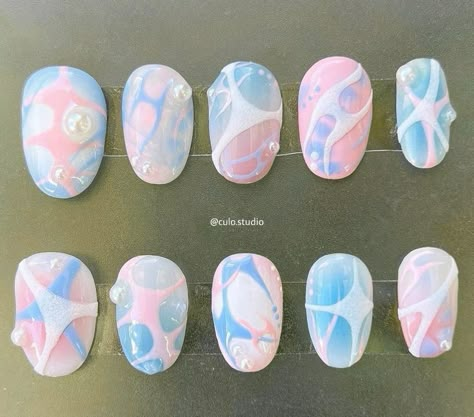 Retro Nails, Hippie Nails, Punk Nails, Nail Art Inspo, Pretty Gel Nails, Really Cute Nails, Soft Nails, Kawaii Nails, Pretty Nail Art