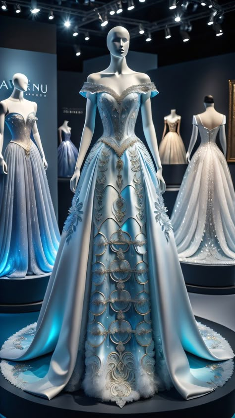 Regal Dress, Coronation Gown, Fancy Gowns, Fantasy Dresses, Royal Dresses, Blue Wedding Dresses, Queen Dress, Fantasy Gowns, Fairytale Dress