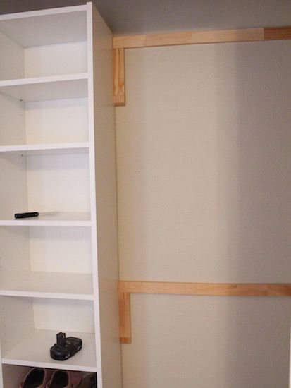 How to build your own closet built-ins using a Billy bookcase (IKEA hack) – House of Hepworths Building Your Own Closet System, Ikea Diy Closet Organization, Billy Bookcase In Closet, Billy Bookshelf Closet, How To Frame Out A Closet, Book Shelves In Closet, Ikea Billy Bookcase Closet Hack, Ikea Bookshelf Closet Hack, How To Build A Closet System