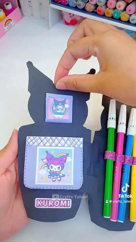 Kuromi Crafts, Paper Nails Diy, Diy Crafts Cute, Sanrio Crafts, Paper Nails, Easy Preschool Crafts, Kawaii Diy Crafts, Crafts To Do When Your Bored, Creative Videos