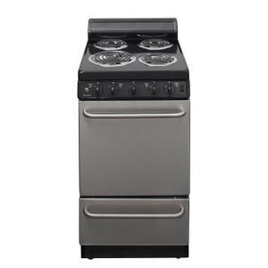 Premier 20 in. 2.42 cu. ft. Electric Range in Stainless Steel EAK600BP at The Home Depot - Mobile Electric Ranges, Small Stove, Self Cleaning Ovens, Single Oven, Cabin Kitchens, Compact Kitchen, Kitchen Stove, Oven Cleaning, Electric Stove