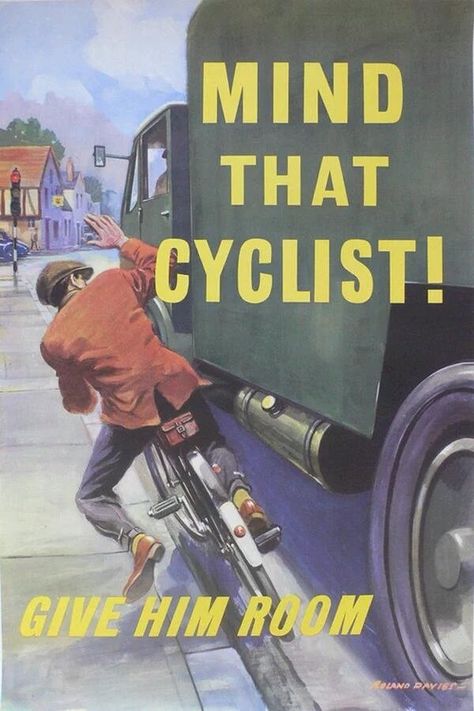 RT @PulpLibrarian: "Mind that cyclist!" A Roland Davies road safety poster from 1950. #cycling https://t.co/7I9LzAMXfG Road Safety Poster, Bike Graphics, Bike Artwork, Safety Poster, Cycling Posters, Drawing Competition, Bike Pictures, Velo Vintage, Safety Posters