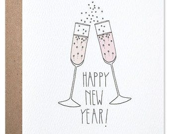 Discover Holiday sparkle | Etsy Happy New Year Card, Happy New Year 2018, Happy New Year Cards, New Year 2018, Happy New Year 2019, 카드 디자인, Holiday Sparkle, Bullet Journal Inspo, Diy Christmas Cards