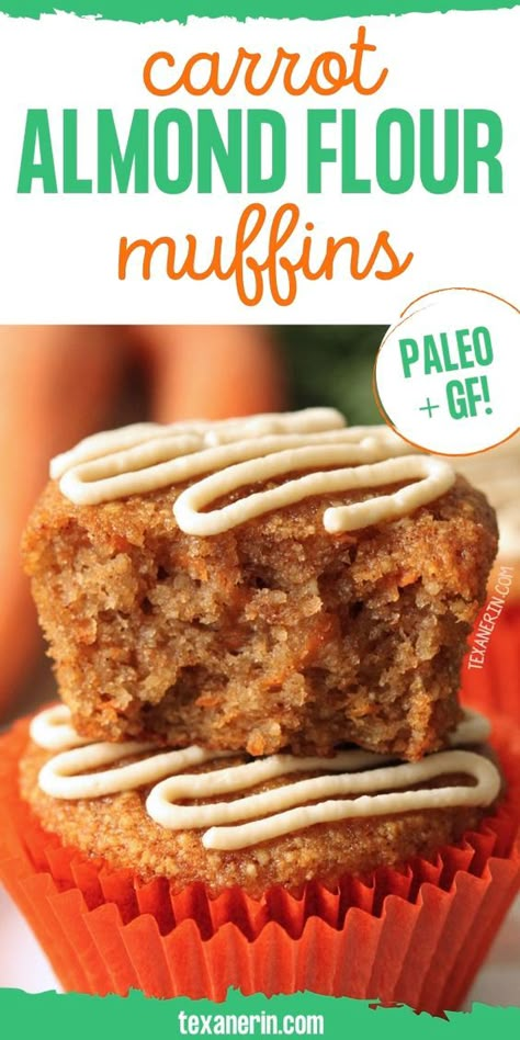 Paleo Carrot Cake Muffins, Healthier Carrot Cake, Almond Flour Recipes Desserts, Muffins Made With Almond Flour, Healthy Carrot Cake Muffins, Paleo Carrot Cake, Almond Flour Muffins, Carrot Cake Muffins, Healthy Carrot Cakes