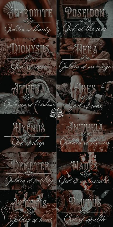 God Of Beauty Greek, Plutus Greek God, God Names Mythology, Greek Gods Names, Names Of Goddesses, Dyonisus Aesthetic God, Greek Gods And Goddesses Aesthetic, Dark Greek Mythology Aesthetic, Medusa Wallpaper Aesthetic