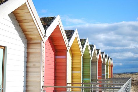 beach huts Cabana Ideas, Beach Patterns, Carpentry Ideas, Fishing Shack, Uk Beaches, Lifeguard Tower, British Seaside, Beach Cabin, Patio Inspiration