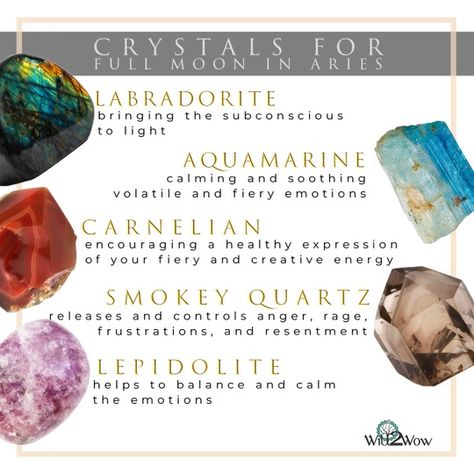 Crystals For Full Moon, Crystal Intentions, Aries Full Moon, Moon Aries, Moon Hunters, Moon In Aries, Zodiac Crystals, Full Moon In Aries, Spell Jars