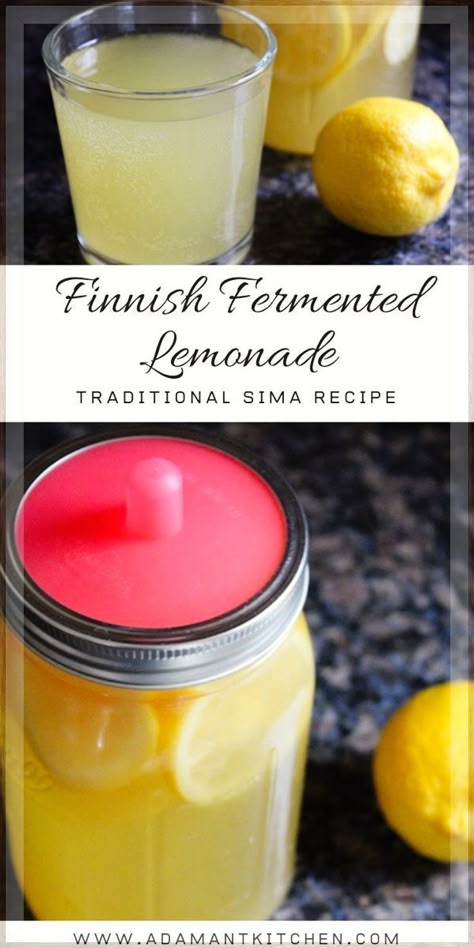 Sima Recipe, Fermented Lemonade, Fermented Vegetables Recipes, Summer Drink Recipe, Mead Recipe, Honey Lemonade, Fermented Drinks, Honey Wine, Probiotic Drinks