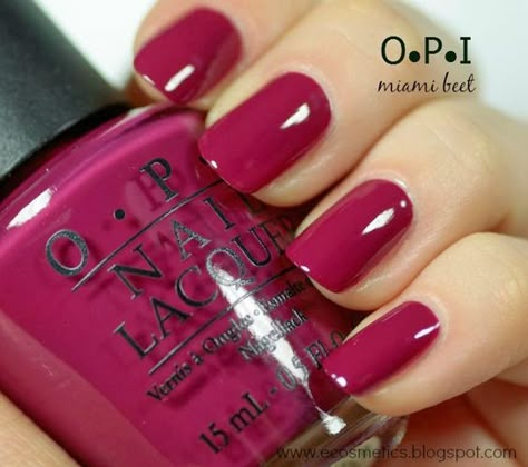 OPI - Miami Beet Nails Polish Colors, Toenails Summer, Best Winter Nails, Pedicure Toenails, Ideas Pedicure, Shellac Nail Colors, Nail Polish Colors Winter, Winter Nail Polish, Opi Nail Colors