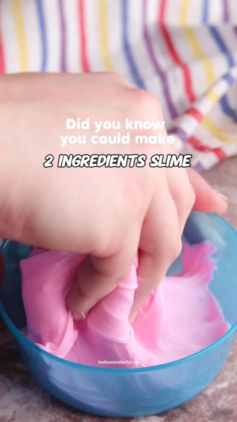 Easy Way To Make Slime, One Ingredient Slime, Elementary School Science Experiments, Diy Slime No Glue, Cara Membuat Slime, Easy To Make Slime, Silly Putty Recipe, Diy Silly Putty, Homemade Silly Putty