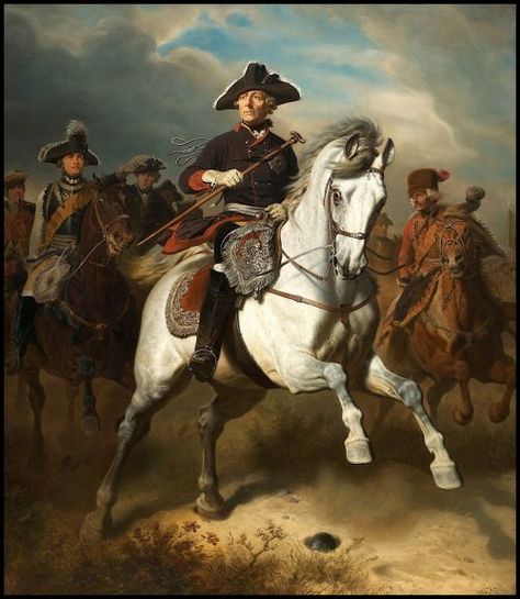 Frederic the Great, painting by Wilhelm Camphausen Frederick The Great, Clark Art, German History, Historical Painting, Louis Xiv, Equine Art, Historical Art, European Art, Romantic Art