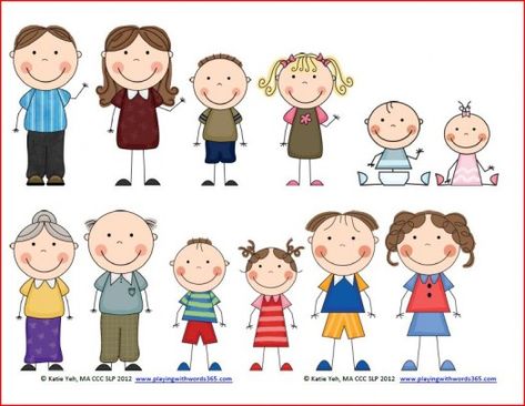 family member clipart free #3 Preschool Family, Family Clipart, Stick Figure Family, Freebie Friday, Family Theme, Family Units, English Activities, Printable Books, Free Family