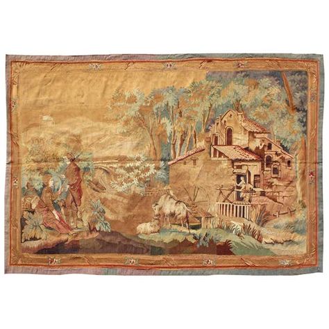 Cut Velvet Pillows, Landscape Tapestry, Scandinavian Textiles, French Tapestry, Handmade Tapestries, Modern Textiles, Tapestry Pillow, Needlepoint Tapestry, Period Furniture