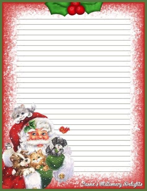 Christmas Stationary Printable Free, Christmas Stationary Printable, Christmas Note Paper, Christmas Planner Printables, Christmas Writing Paper, Christmas Stationary, Printable Lined Paper, Writing Papers, Writing Paper Printable Stationery