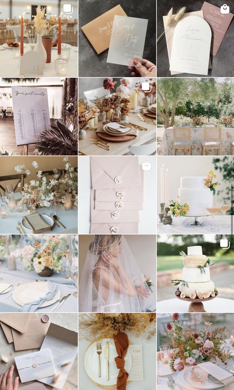 Instagram Post Ideas For Event Planners, Wedding Venue Instagram Feed, Wedding Planner Instagram Feed, Moodboard Wedding, Wedding Social, Business Photoshoot, Instagram Grid, Beauty Clinic, Instagram Wedding