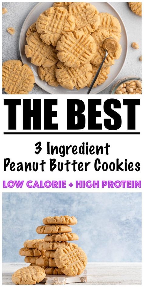 The BEST Low Calorie Cookies! 50 Calorie Cookies, Low Calorie Peanut Butter Recipes, Low Cal Peanut Butter Recipes, Low Cal Peanut Butter Cookies, Protein Cookies Low Calorie, Low Calorie Peanut Butter Cookies, High Protein Peanut Butter Cookies, Low Calorie High Protein Cookies, Low Calorie Protein Cookies