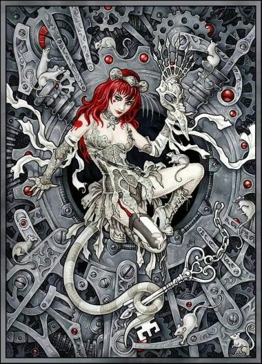 Emilie-Autumn-Rat-Queen Rat Queen, Rat Queens, Emilie Autumn, Queen Poster, Queen Art, Goth Art, Comic Artist, Dark Fantasy Art, Dark Art