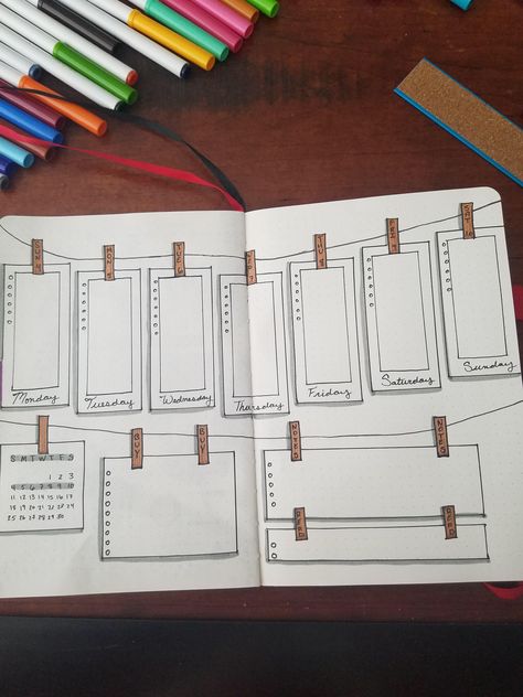 Laundry - Weekly Layout Bullet Journal Weekly Layout, Creating A Bullet Journal, Bullet Journal Hacks, Weekly Layout, Bullet Journal Weekly Spread, I Messed Up, Bullet Journal Notebook, Bullet Journal Design Ideas, Dot Journals