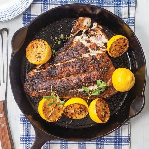 Blackened Grouper, Blackened Grouper Recipes, Grouper Recipes, 300 Calorie Meals, Blackened Seasoning, Cast Iron Recipes, Beef Stroganoff, Recipes Appetizers And Snacks, Vegetable Sides