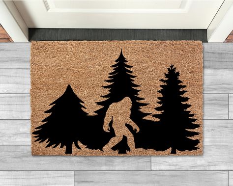 Excited to share the latest addition to my #etsy shop: BigFoot Doormat|Sasquatch Doormat|Doormat|Porch mat|Mat|Sasquatch|Bigfoot|House Doormat|Home decor|trees|gift|Welcome|welcome mat|mountains https://etsy.me/30mUIYi #brown #rectangle #entryway #doormat #rug #mat #do Mountain Bathroom, Porch Mat, Chicken Signs, Metal Rooster, Tree House Decor, Personalized Metal Signs, Kitchen Door, Front Door Mats, Custom Mats