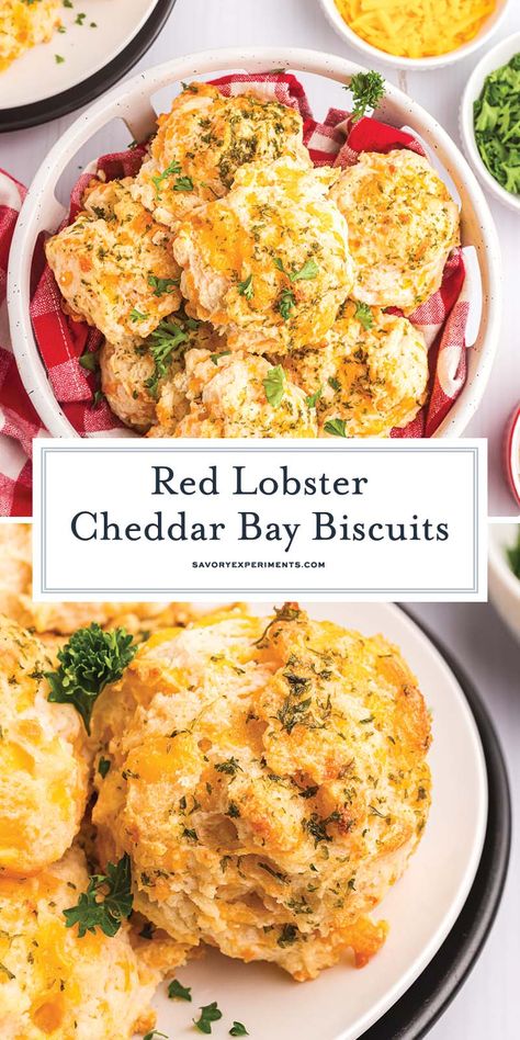 These copycat Red Lobster Cheddar Bay Biscuits are so easy to make you will make them for dinner every night! And they only take 20 minutes! Super Easy Bread Recipe, Copycat Red Lobster, Lobster Biscuits, Baked Biscuits, Red Lobster Cheddar Bay Biscuits, Red Lobster Biscuits, Cheddar Bay Biscuits, Easy To Make Appetizers, Cooking Bread